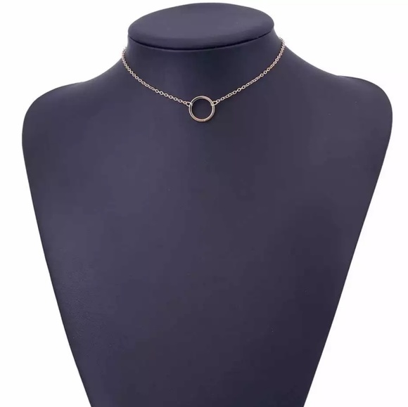 Dainty Gold Karma Circle Choker - Picture 2 of 5